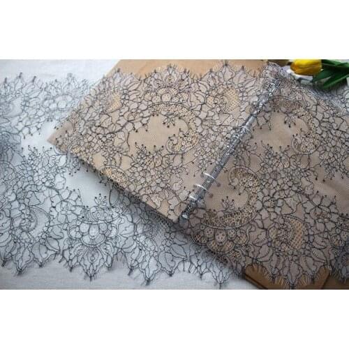 3 Meters/lot 36cm Width Black White Double Edging Eyelash Lace Trimming Wedding Lace Trim French Lace Trim Fabrics DIY