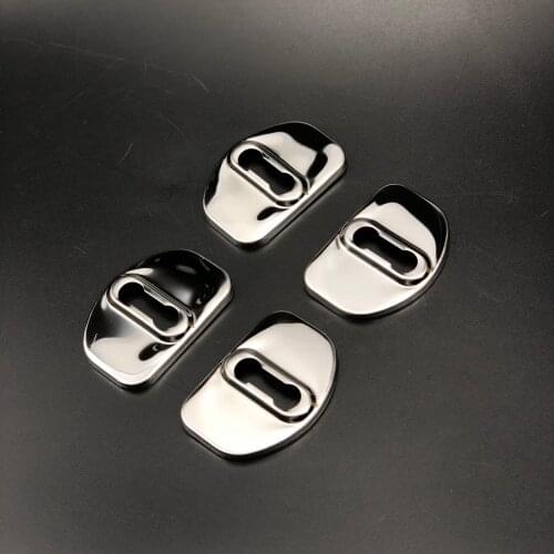4pcs/set Car Accessories Door Lock Anti Rust Protection Cover For Cadillac CT6 XT5 XTS ATS-L For Benz Smart 453 fortwo forfour