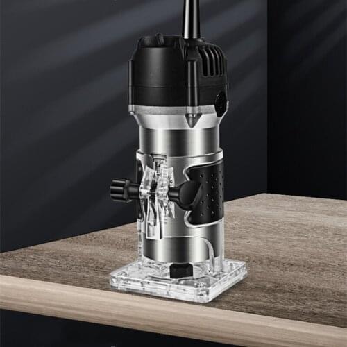 Wood Router Tool Combo Electric Woodworking Machines Power Carpentry Manual Trimmer Tools With Milling Cutter