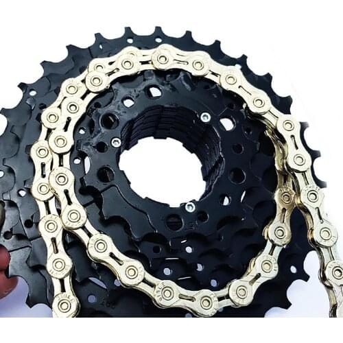 Bicycle Parts Bicycle Ultra-light 9/10/11 Speed Mountain Road Bike MTB 116 Link Hollow Chain For Mountain Bike Road Bike
