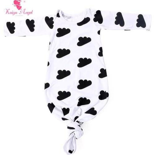 Kaiya Angel Baby Sleeping Bag 3/4 Sleeve Cotton Sleeping Bag Baby Cartoon Cloud 2017 Wholesale Baby Boys Girls Infant Pajamas