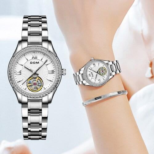 DOM automatic mechanical watch business female watch mens watch couple watch luminous sports waterproof stainless steel
