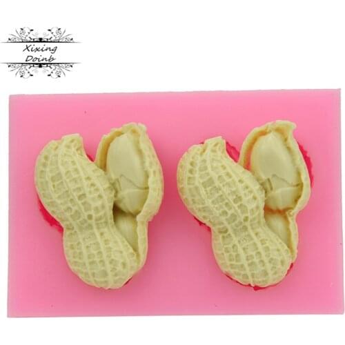 Xixing Two peanut shaped chocolate molds kitchen utensils cooking tools sugar cake decoration tools