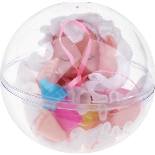 Well Designed Doll Beautiful Cute Lifelike Infant Egg Toy Mini Baby Doll -Pink