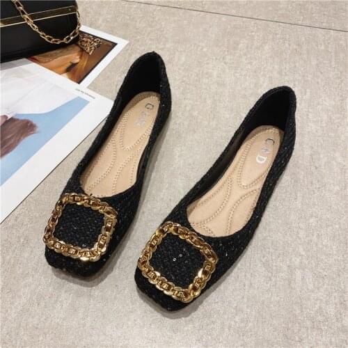 Red Womens Shoes Square Toe Flats Women Spring Autumn Flat Shoes Loafers Soft Sole Slip On Single Shoes Women Wedding Shoes