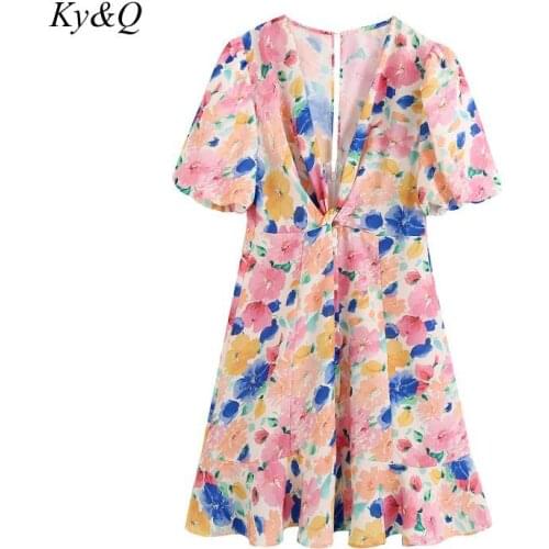 Летние платья с коротким рукавом Ky&Q China At AliExpress