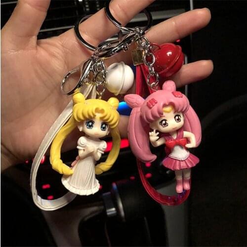 Cute Anime Anime Action Figures Sailor Moon Keychain Figure Children Toys Key Chian for Bag Women Accessories Cosplay Model Girl