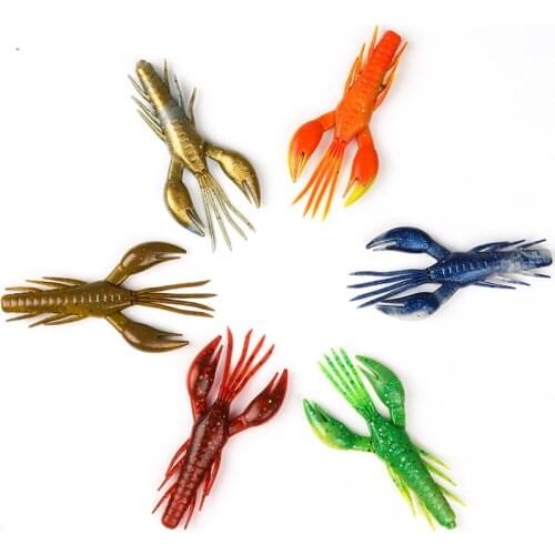 3Pcs 8cm Soft Silicon Shrimp Shaped Fishing Lure Craws Wobblers Artificial Bait Predator Tackle Jerkbaits for Pike Bass