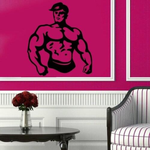 Gym Sticker Fitness Decal Body-building Posters Vinyl Wall Decals Pegatina Quadro Parede Decor Mural Gym Sticker 4002