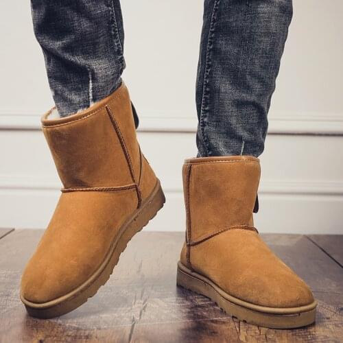 2019 new winter warm snow boots mens luxury brand fashion mens winter boots mens casual boots retro style ankle boots