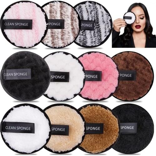 1/3Pcs Makeup Remover Pads Microfiber Make Up Cloth Remover Face Cleansing Towel Reusable Remover Sponges Skincare Makeup Puff