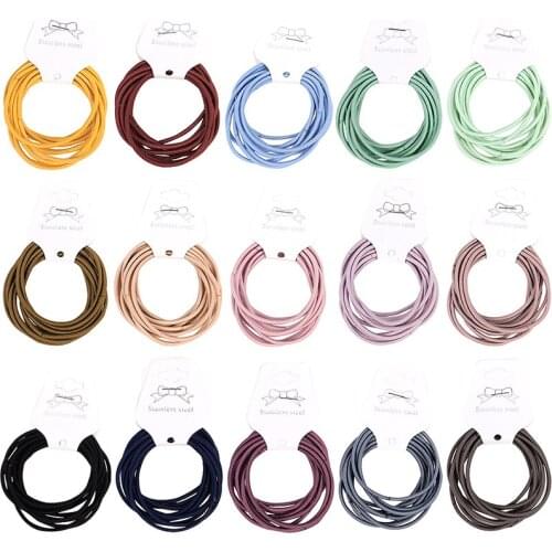 10 pcs girls chewing gum hair ring hair rope wholesale high elastic rubber band ponytail hair bundle head rope