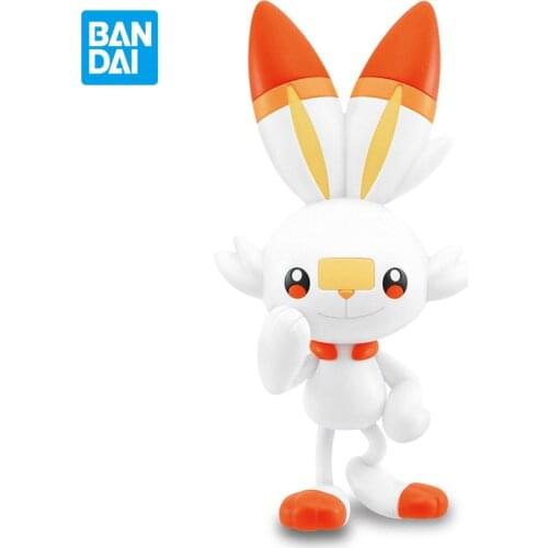 Bandai Pokemon Assemble Figure Model Scorbunny Anime Japanese Animation Chinese Packaging New Action Doll Childrens Toy Gift