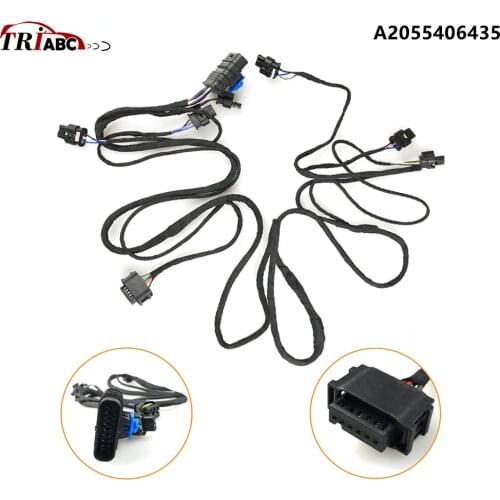 Parking Aid System Wiring Harness Front Bumper For Mercedes-Benz C-Class W205 PDC Sensor Line Cable 2055406435 A2055406435