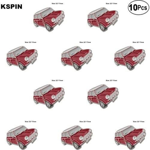 Red Car Badge Lapel Pin Flag badge Brooch Pins Badges 10Pcs a Lot