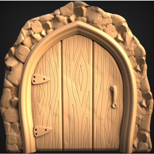 STL Model Creative House Door 3D Model Relief for CNC Router Carving Machine Artcam aspire_Home decoration Decor