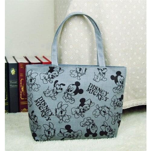 Disney Mickey mouse handbag High capacity Cartoon Canvas Tote Bag shopper bag for shopping Mommy diaper storage bag totes