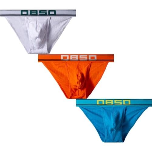 Sexy Men Briefs 3Pcs/lot Men Underwear Cotton Mens Panties Gay Underpants Male Breathable Mens Underware Free Shipping BS3133