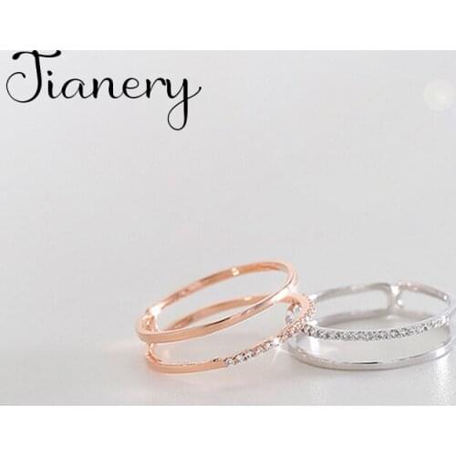 JIANERY Vintage Big Silver Color Crystal Layer Rings For Women Bohemian Finger Ring Female Jewelry NEW