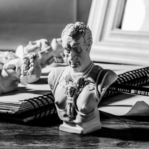 Sketch Painting Graffiti 10PCS \ set Resin Plaster Model 7-9cm Greek mythology Plaster Statue History Myth Figures