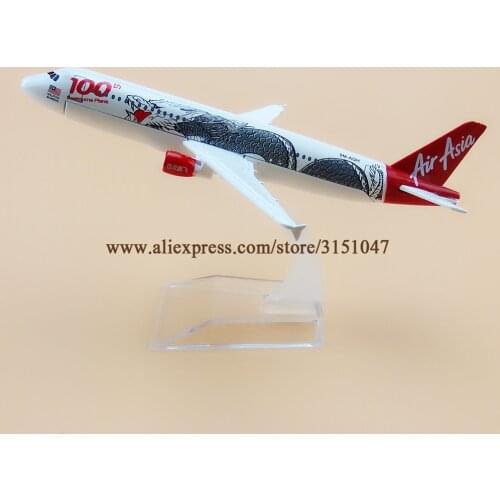 16cm Air Asia 100th Dragon A320 Airbus 320 Airways Airlines Metal Alloy Airplane Model Plane Diecast Aircraft