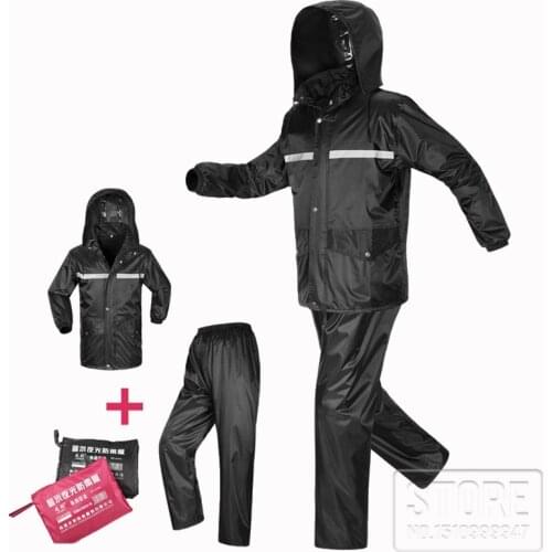 2019 Motorcycle waterproof raincoat jacket reflective rain sets suits double layer moto Electric bicycle Rain clothing