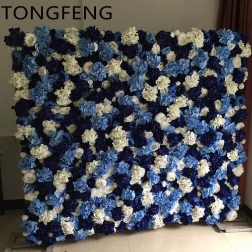 24pcs/lot Artificial silk wedding roses hydrangea peony flower wall backdrop decoration Arch flower runner decoration TONGFENG