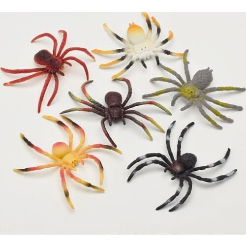 50Pcs/set Lifelike Simulation spider Animals Action Toy funny Practical Jokes Halloween toys Wacky toy game party dress up props