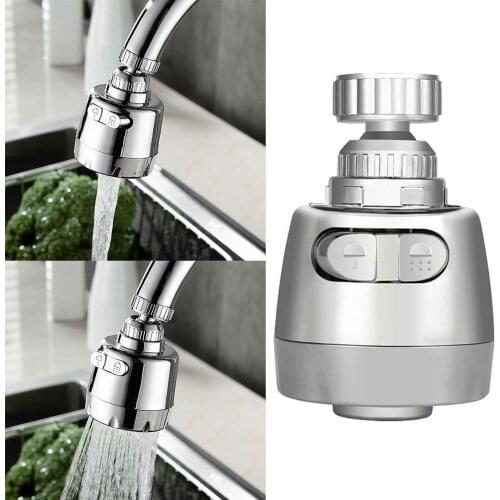 360 Degree Sink Aerator Head Kitchen Cocina Rotatable Faucet Tap Head Saving Aerator Chromium Plating