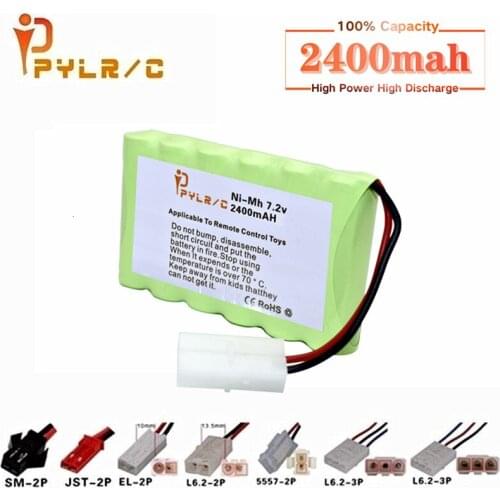 7.2v Rechargeable Battery For Rc toys Cars Tanks Robots Gun Boat With Tamiya Plug NiMH Battery AA 7.2v 2400mAh Battery Pack 1Pcs