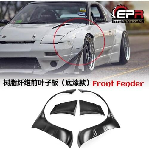 Car Styling For Nissan 180SX RB V2 Style FRP Fiber Glass Front Fender Fiberglass R RB Mudguard Accessories Racing Trim