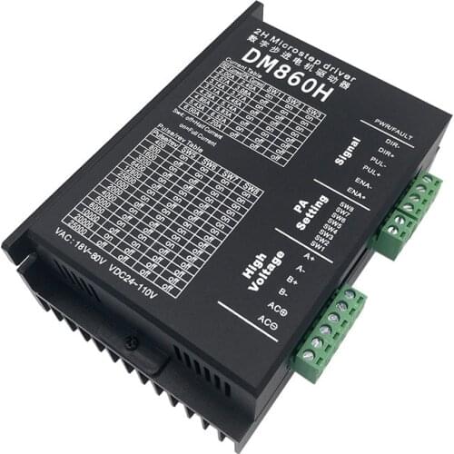 5786 digital DM860H stepper motor driver micro step motor brush less DC motor shell for 57 86 stepper motor Nema23 34
