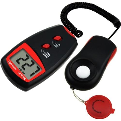 Digital Light Meter Luxmeter 0~100,000 Lux Handheld Illuminance Tester Sensor Illuminometer Selectable Range x1 x10 x100
