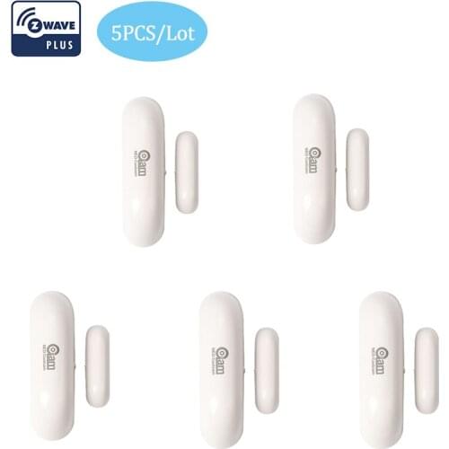 COOLCAM 5PCS/lot Z-wave Plus Door Window Sensor Compatible with Z wave 300 500 Series Magnet Lock Door Sensor Alarm EU 868.4Mhz