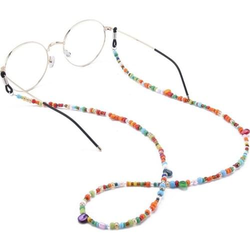 Hot Sale Fashion Womens Glass Beaded Eyeglass Chains Sunglasses Reading Glasses Chain Eyewears Cord Holder Neck Strap Rope