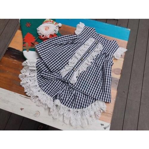 Summer baby girls set cotton lace ruffles plaid tops +shorts 2pcs boutique toddler girl outfits