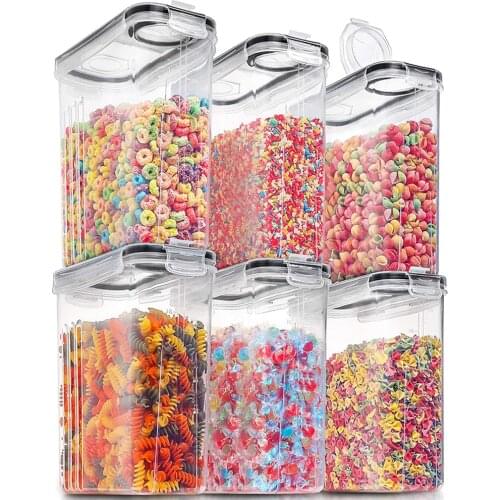 1pcs 4L Large Food Storage Containers Airtight Cereal Storage box Leak-proof Canister Set for Sugar Flour Snack Baking Supplies