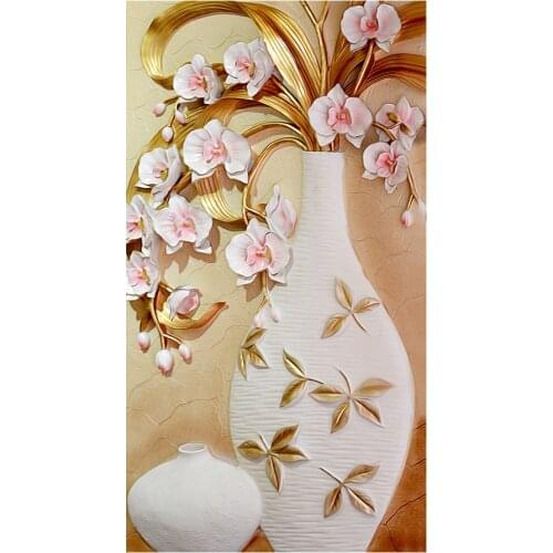 Corridor Magnolia Vase Diamond Painting Floral Round Full Drill Nouveaute DIY Mosaic Embroidery 5D Cross Stitch Home Decor Gifts