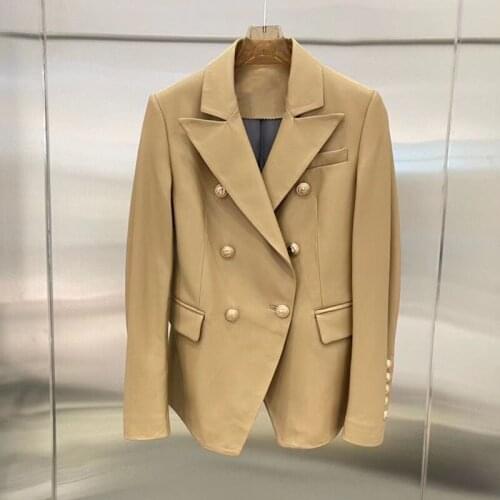 Coat Length Short Spring And Autumn 2021 New Arrival Soft Leather Jacket Suit Collar Double Breasted Import Real Sheepskin