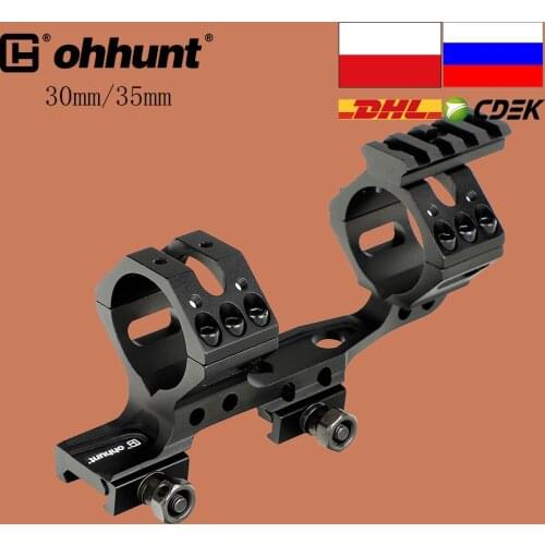 Ohhunt Scope Mount 30mm to 35mm Rings One Piece Bi-direction Picatinny Rail Mounts with 21mm Free Float Rail for Riflescope