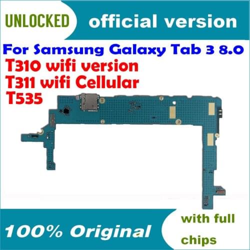 For Samsung Galaxy Tab 3 8.0 T310 T311 T315 Motherboard Android Logic Board Chips 16GB ROM 1.5GB RAM Unlock Original Mainboard