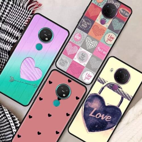 Cute Love Heart Cell Phone Case for Nokia 5.4 7.2 3.4 5.3 2.3 3.2 8.3 5G 2.4 2.2 4.2 1.3 1.4 C20 G20 X20 Cover Coque Capa