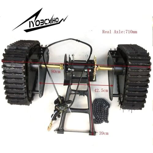 Modified Accessories for ATV&UTV Motorcycles Snowmobile Track System with 71cm Rear Axle&Rear Fork Including Brake System