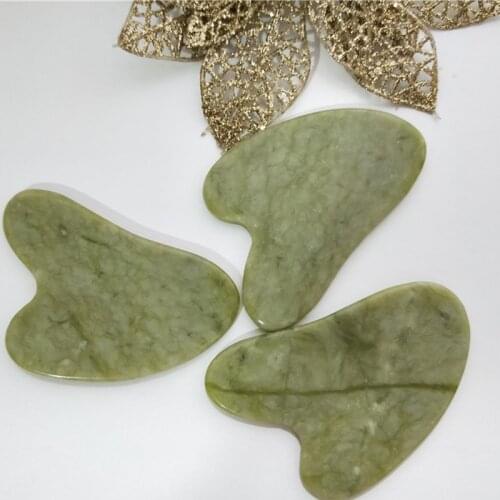 Natural Jade Stone Guasha Scraping Massage Scraper Face Massager Acupuncture Gua Sha Board Acupoint Face Care SPA Massage Tool