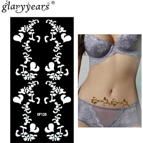Glaryyears Disposable Henna Tattoo Stencil Hot Pattern Paste Drawing Lady Leg Body Art Tattoo Stencil Sexy Product Waterproof