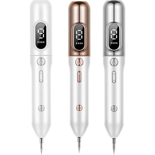 LCD Electric Mole Remove Plasma Pen 9 Level Face Skin Tag Black Dots Remover Pen Facial Freckle Tag Wart Removal Beauty Care New