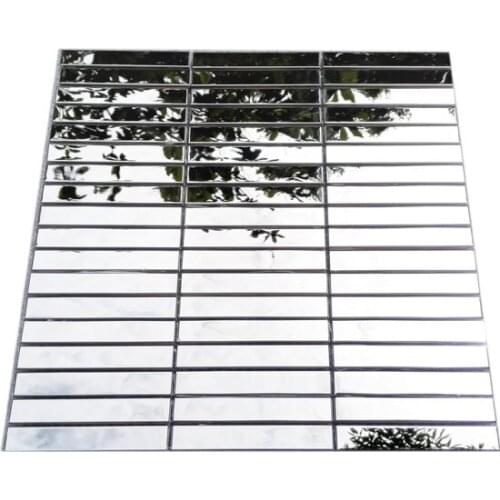 Silver strip of stainless steel bright finish mosaic tiles HMM2005 for backsplash tiles dining room wall tile free shipping