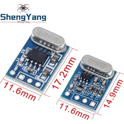 ShengYang 1Set 2Pcs 433MHZ Wireless Transmitter Receiver Board Module SYN115 SYN480R ASK/OOK Chip PCB for arduino