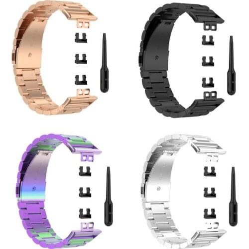 Replacement Stainless Steel Bracelet For HUAWEI Watch TIA-B09 Metal Wristband Strap For HUAWEI Fit 11.64" Vivid AMOLED Screen