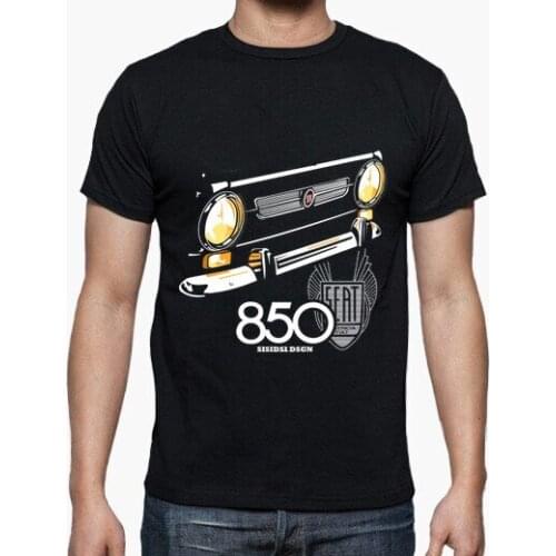 Vintage Spain Car SEAT 850 T-Shirt. Summer Cotton O-Neck Short Sleeve Mens T Shirt New S-3XL